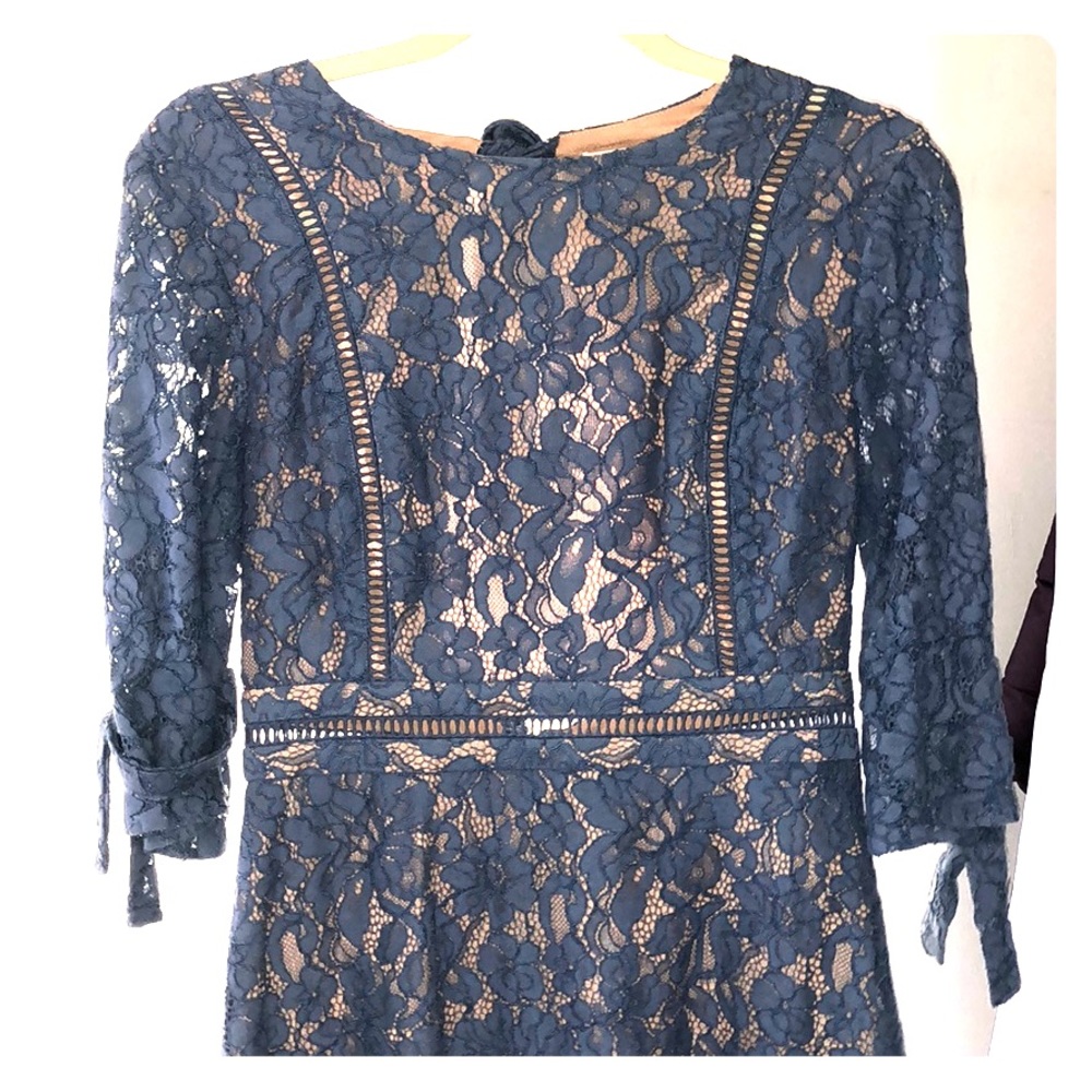 Low back lace dress with cut out